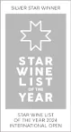 Star Wine List Silver Winner 2024