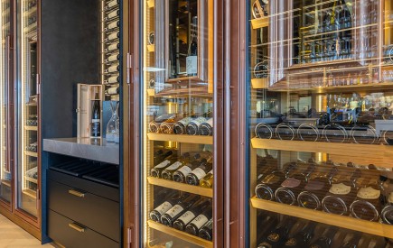 Extensive wine bar